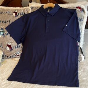 Blue Polo Shirt with Short Sleeves and Classic Collar
